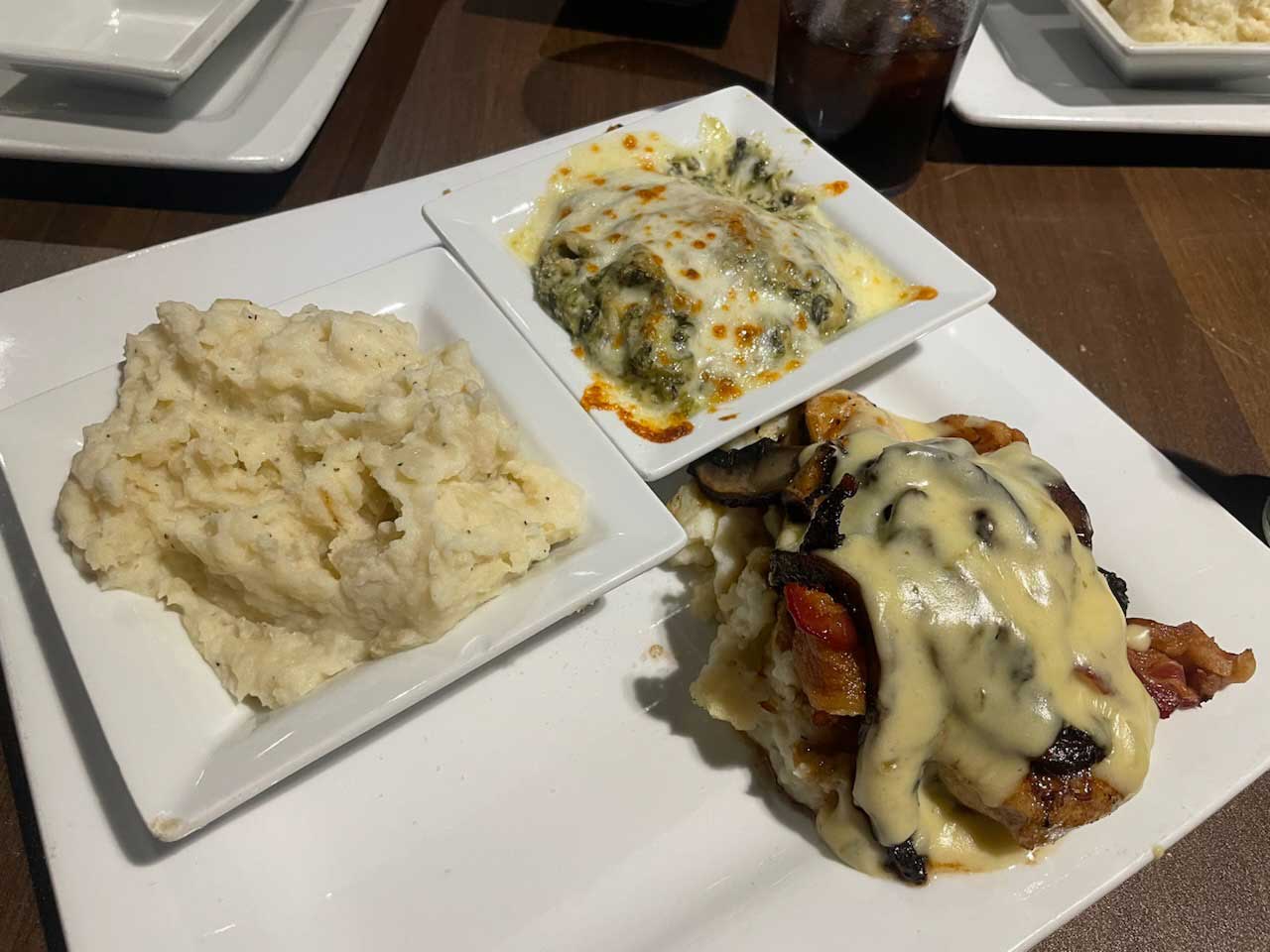 Chicken with mushrooms and cheese from Curklins Restaurant